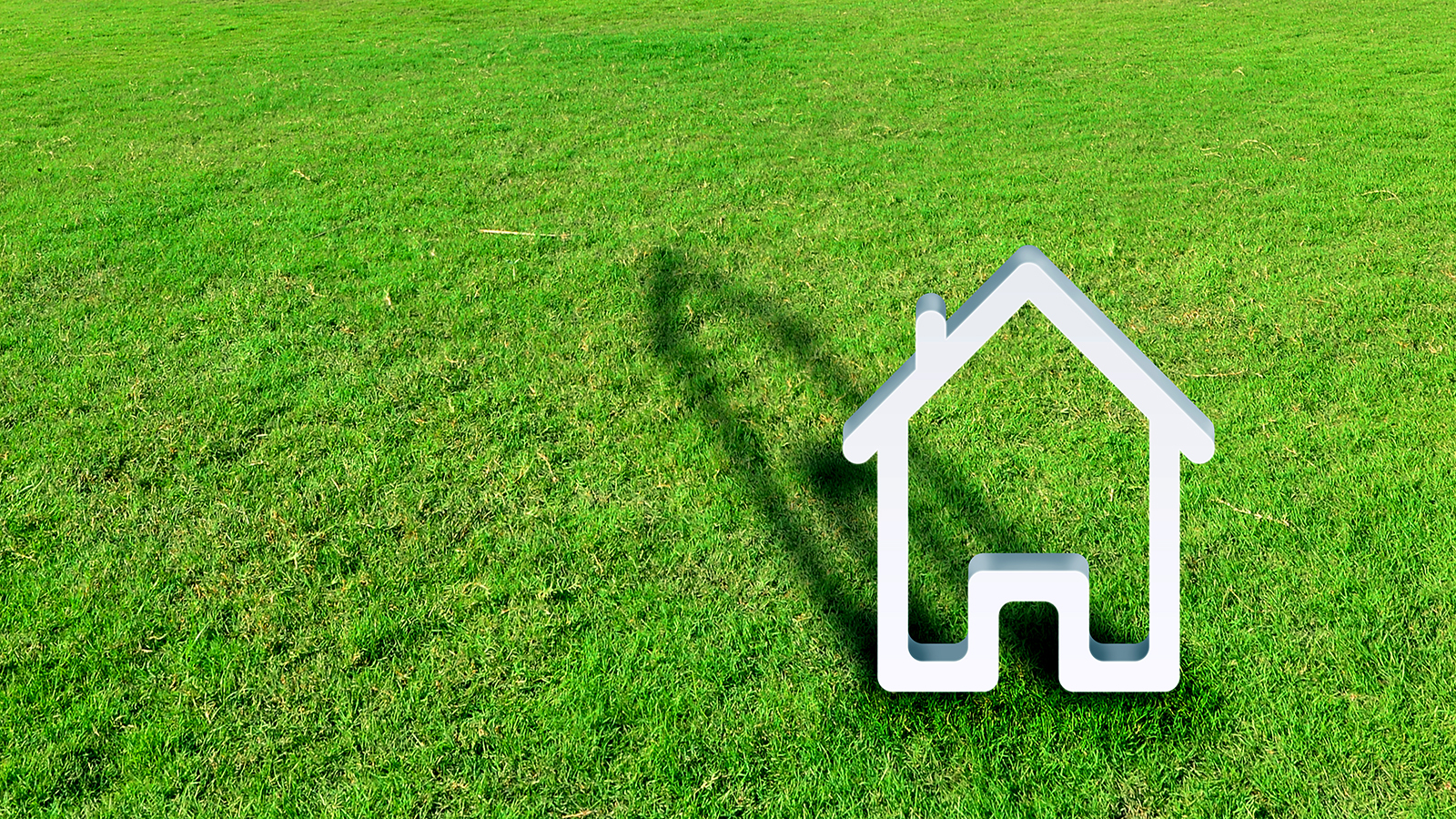 A house on a green grass