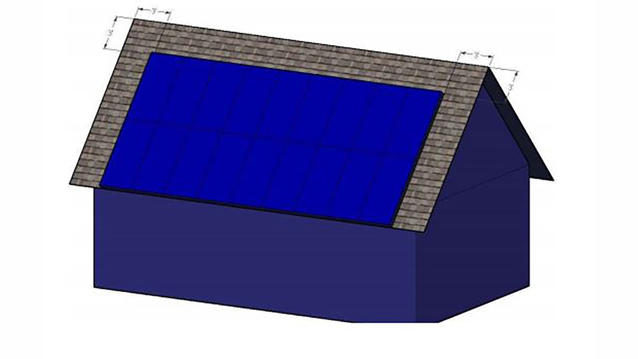 Full gable roof drawing
