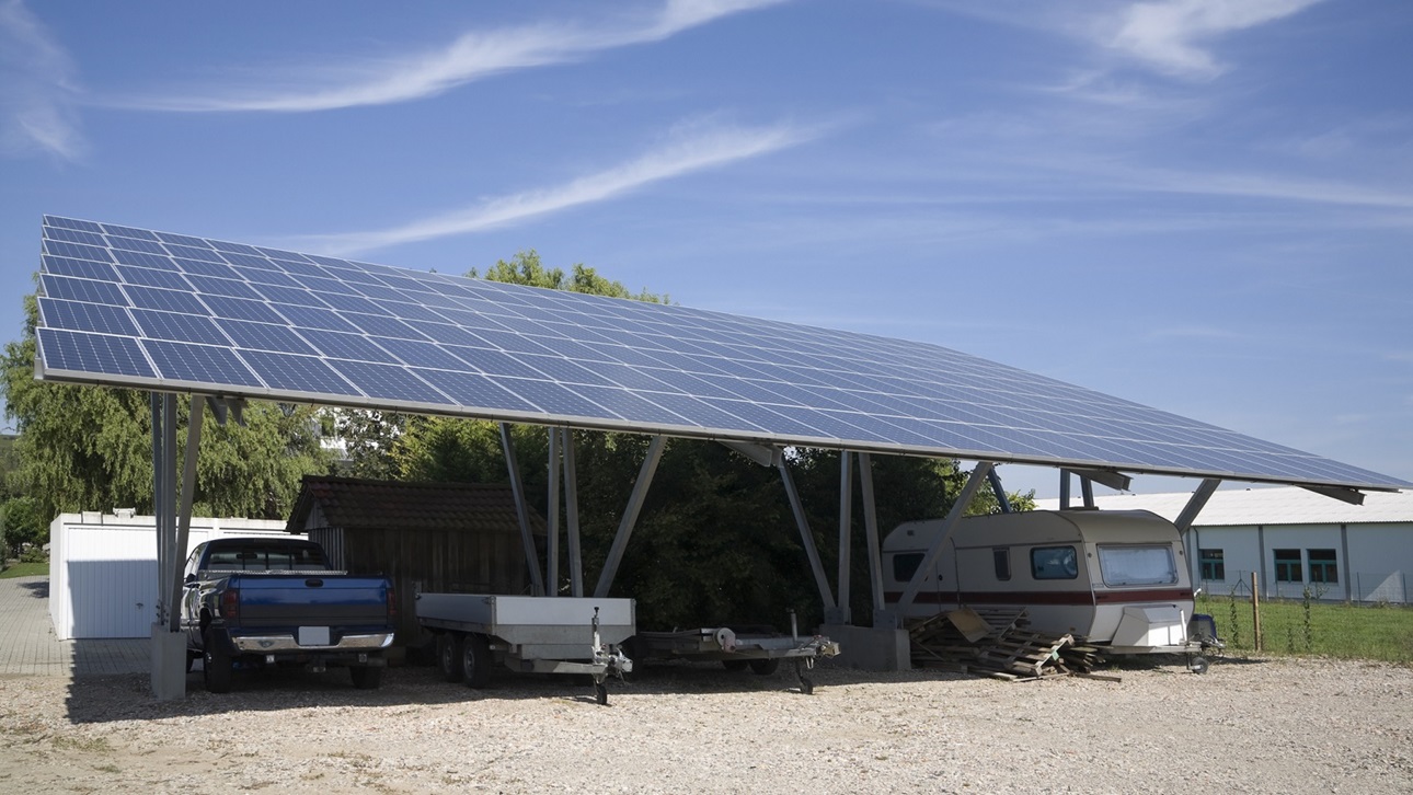 Solar parking canopy