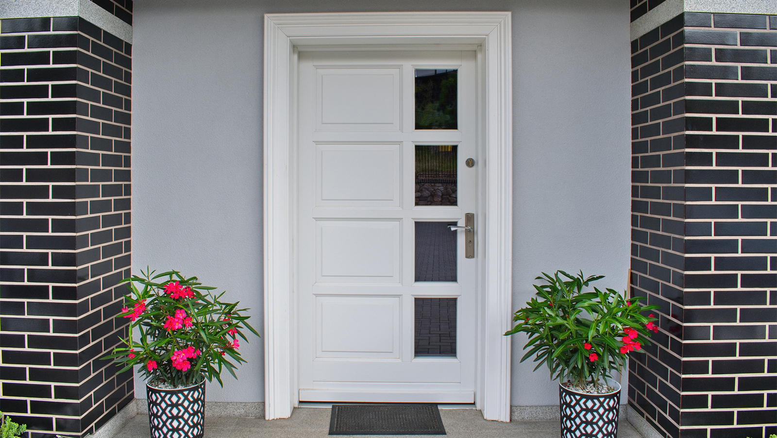 White front door to a home