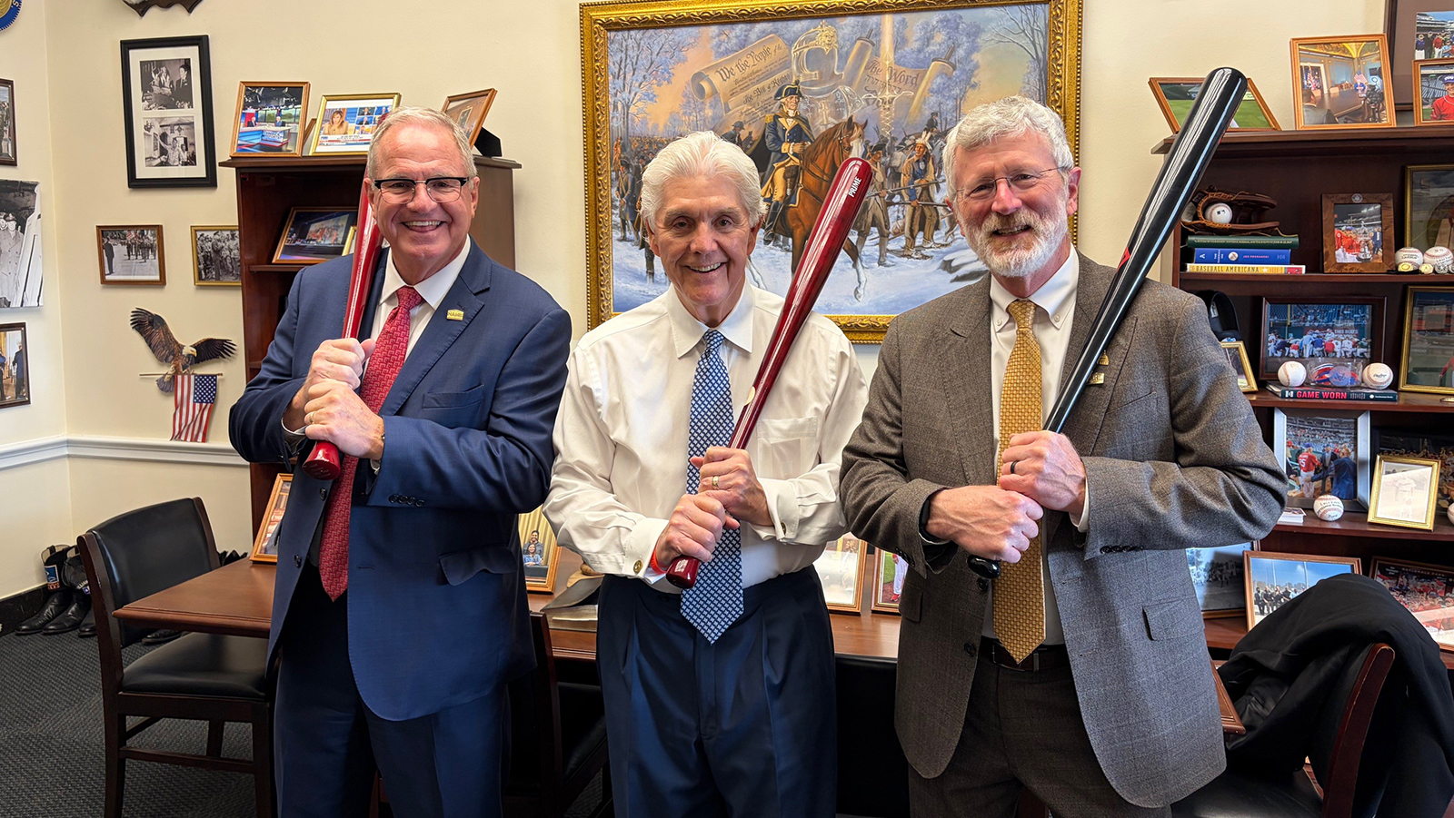 NAHB Second Vice Chairman Bob Peterson, Rep. Roger Williams (R-Texas) - Small Business Committee Chair - and NAHB First Vice Chairman Bill Owens