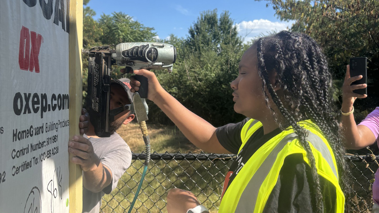 A student from a local Boys & Girls Club completes a workforce development project.