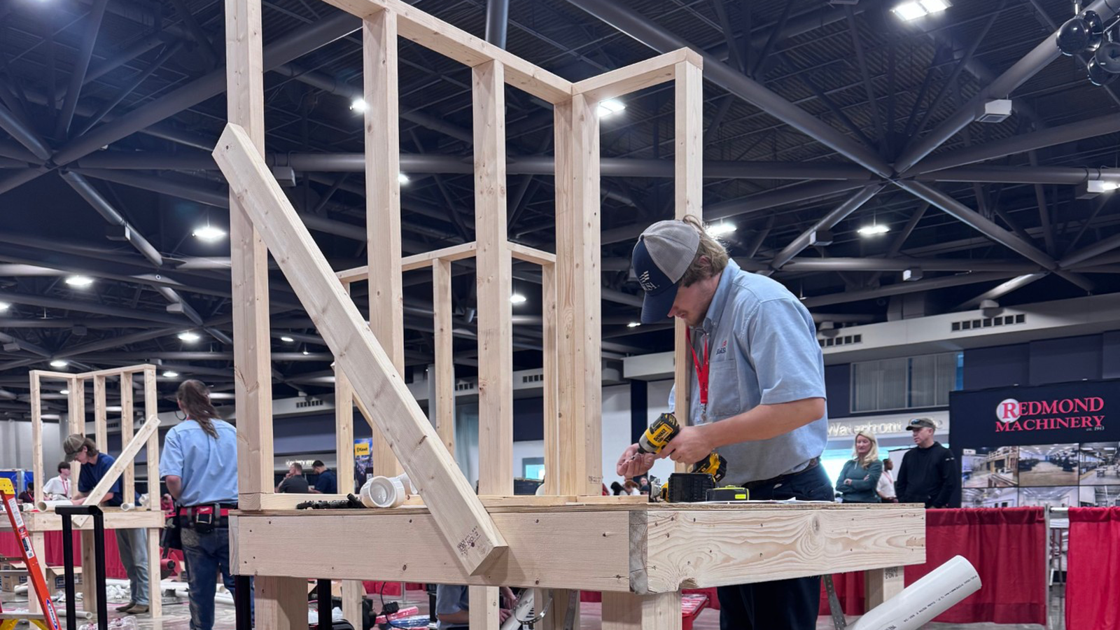 A student competes at the Alabama SkillsUSA contest. 