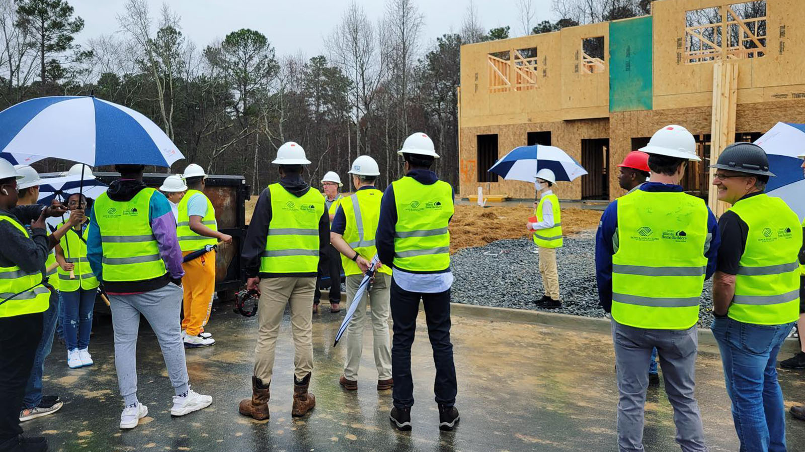 students visiting a job site