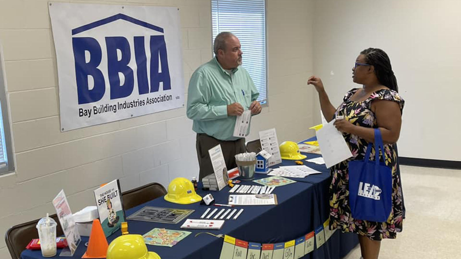 HBA member talking to community member