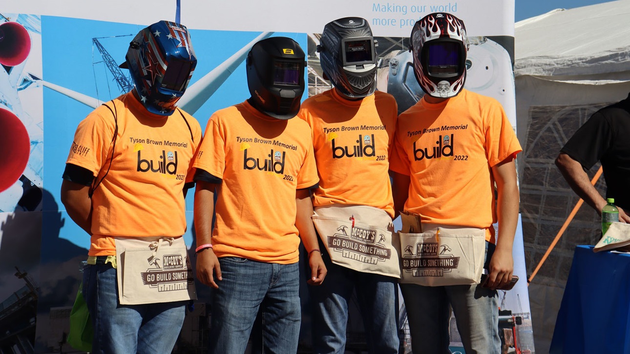 students with face shields