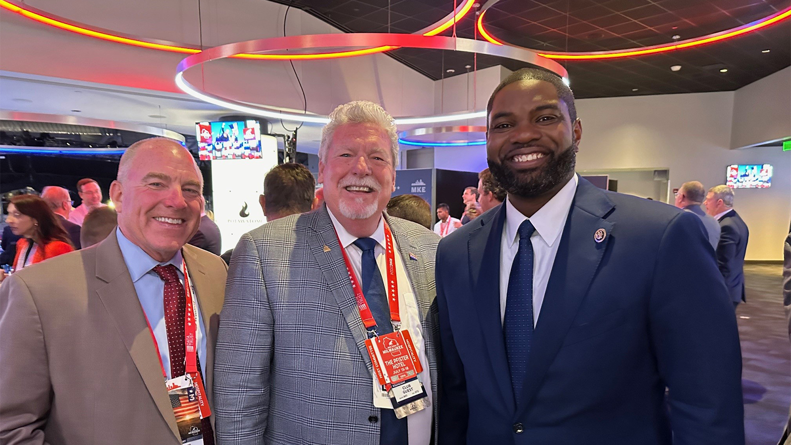 Rep. Byron Donalds (R-Fla.) with NAHB Chairman Carl Harris and Chief Lobbyist Lake Coulson