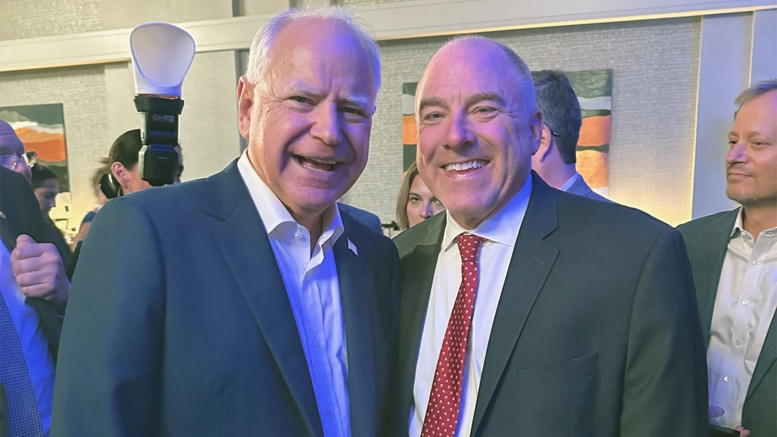 Vice Presidential Candidate Tim Walz with Chief Lobbyist Lake Coulson