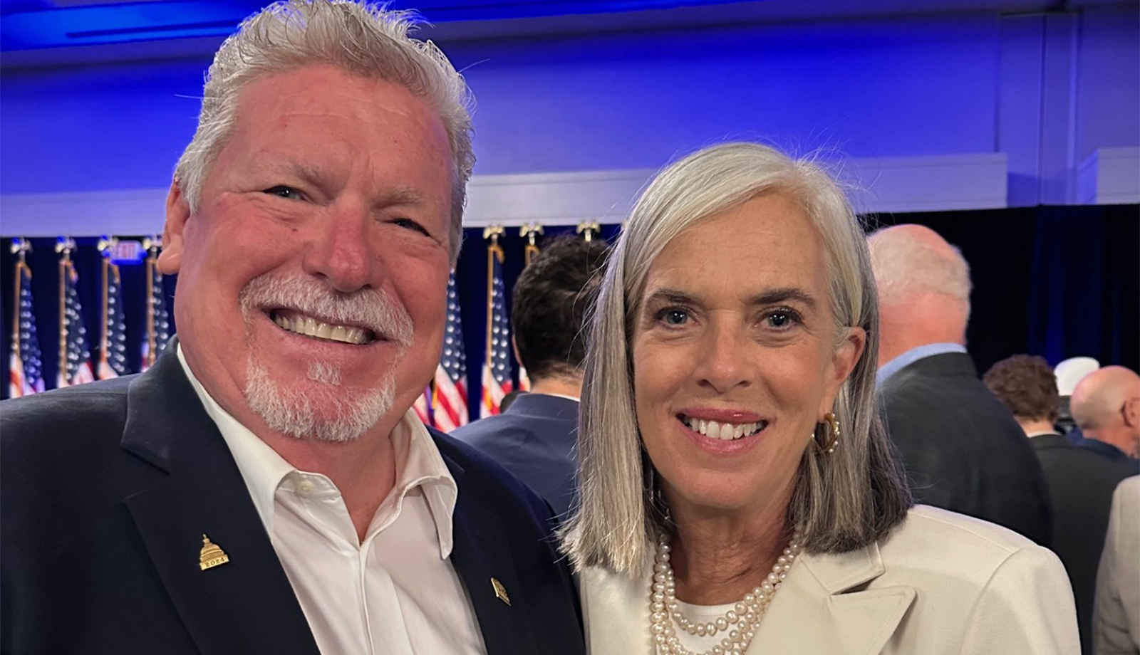 Democratic Whip Katherine Clark with NAHB Chairman Carl Harris