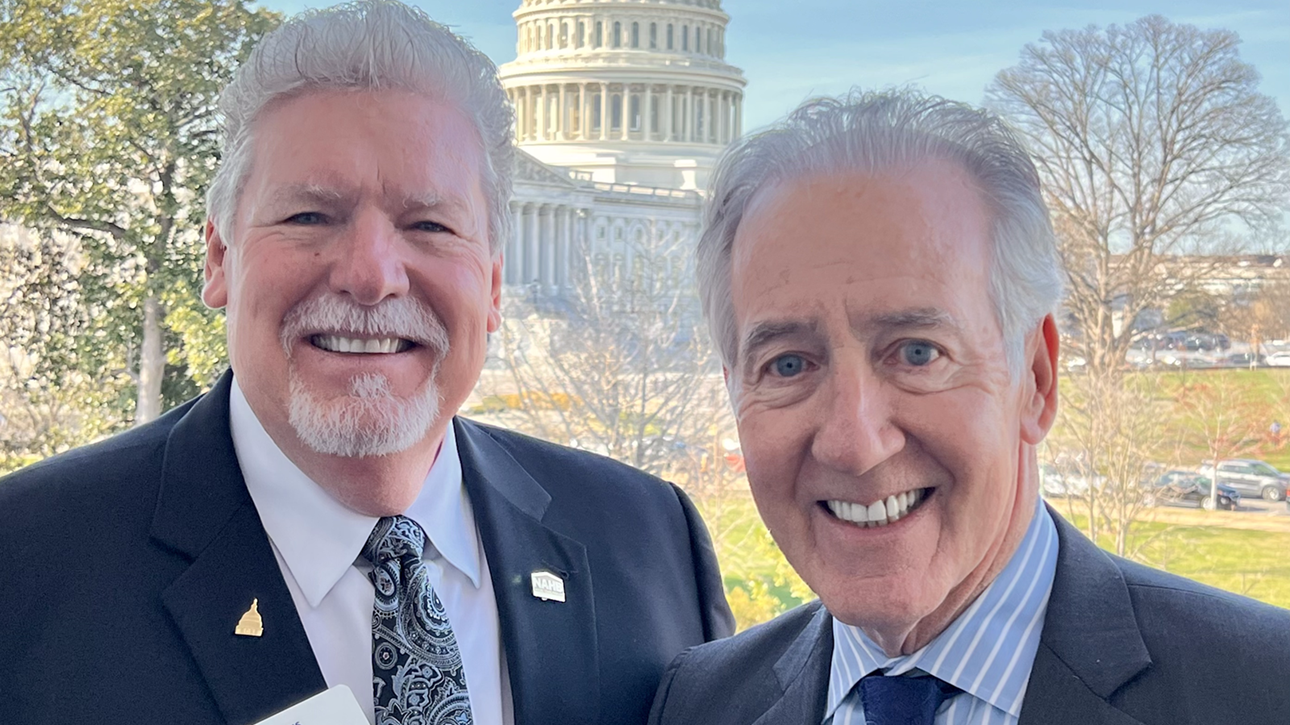 NAHB First Vice Chairman Carl Harris with Rep. Richard Neal (D-MA), ranking member of the House Ways and Means Committee