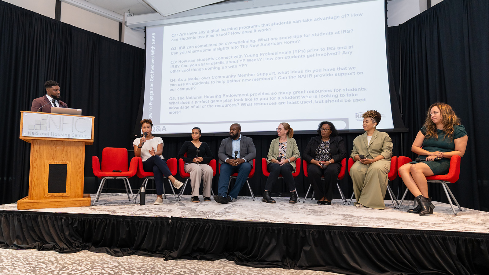 Panel of NAHB staff speak to HBCU cohort students
