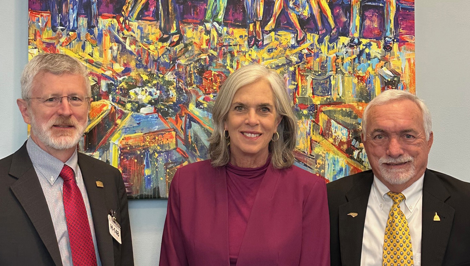 Bill Owens, House Minority Whip Katherine Clark (D-Mass.), and Buddy Hughes