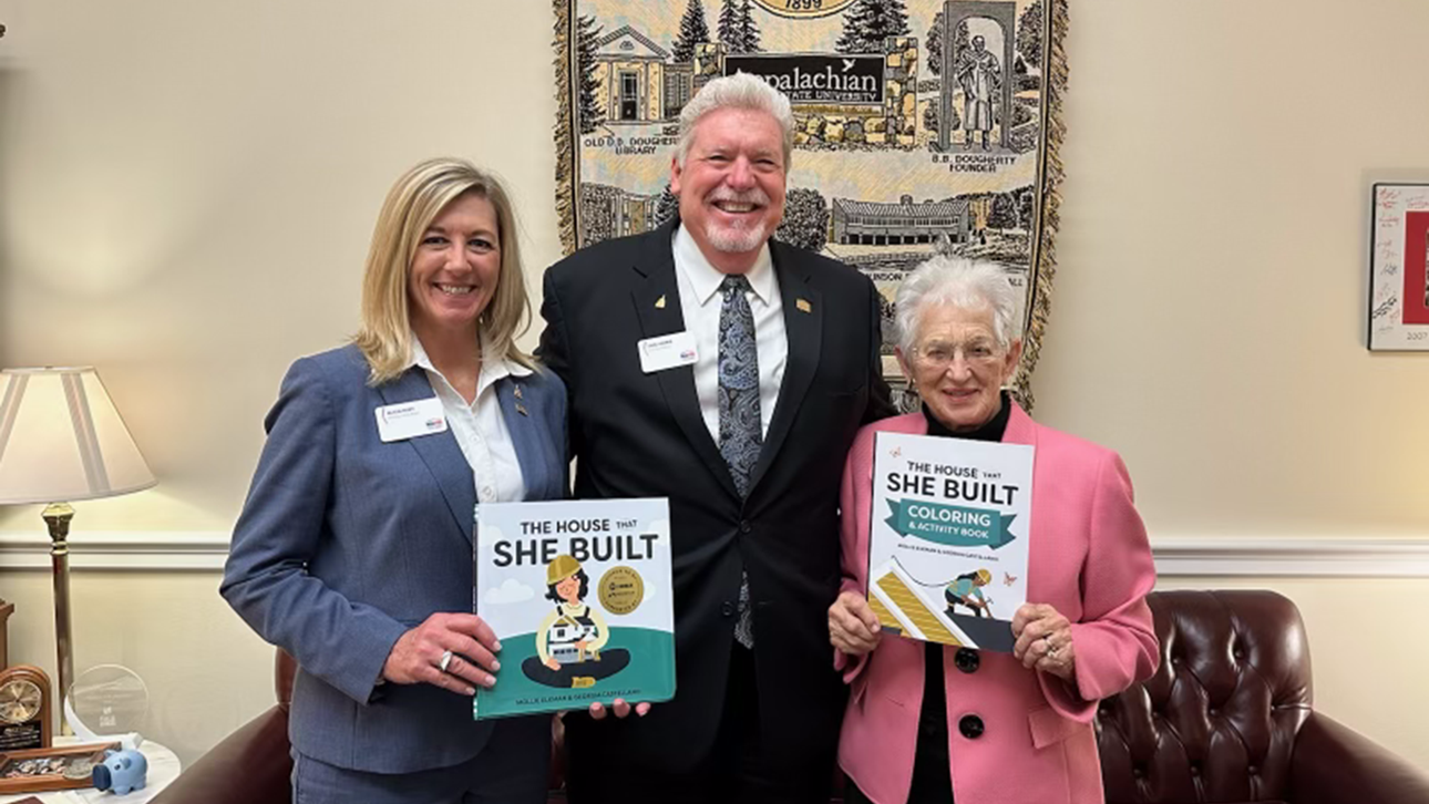 NAHB Chairman Alicia Huey and First Vice Chairman Carl Harris meet with Rep. Virginia Foxx (R-NC), Chair of the House Committee on Education and the Workforce