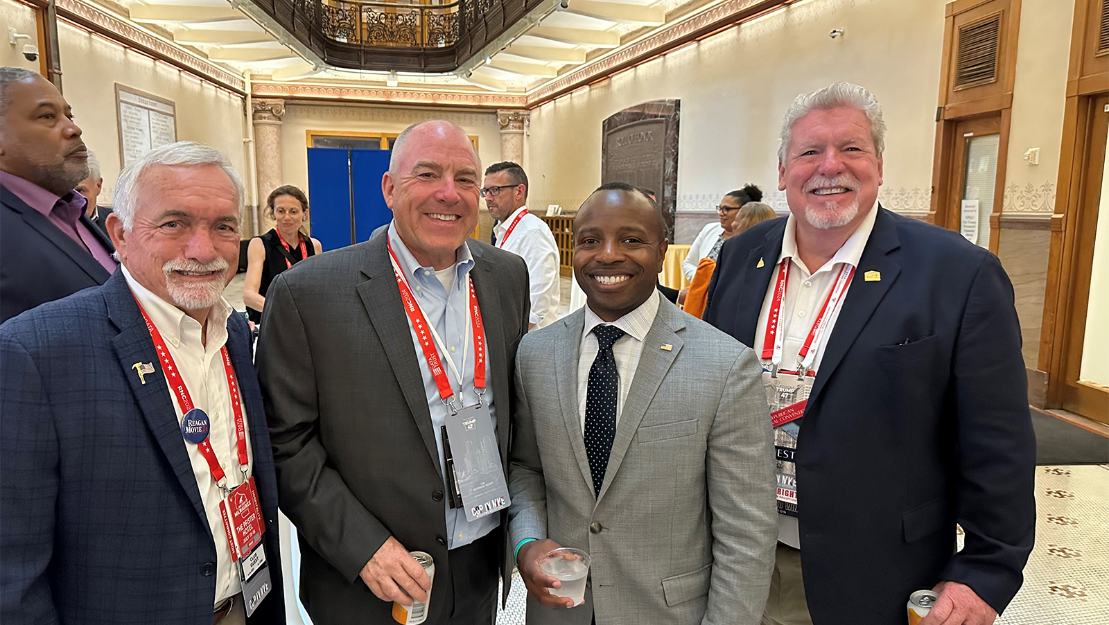 Johnson with NAHB Chairman Carl Harris, NAHB First Vice Chairman Buddy Hughes and Chief Lobbyist Lake Coulson