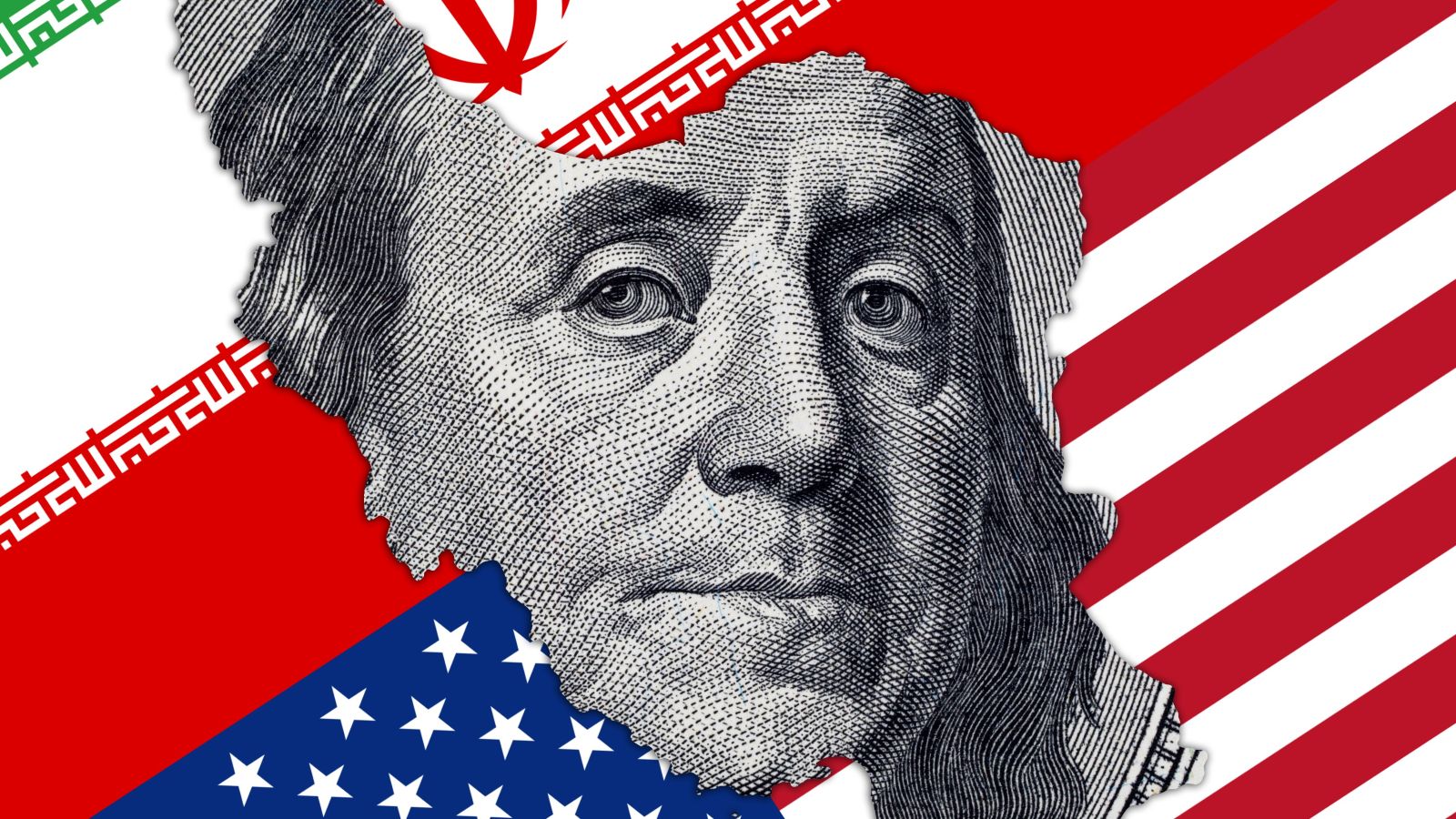 American and Iranian flags