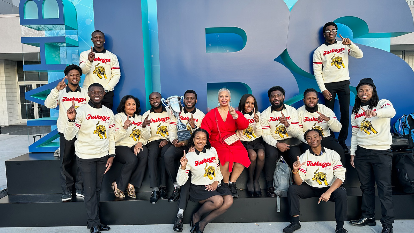 Keynon Webb at IBS with Tuskegee team