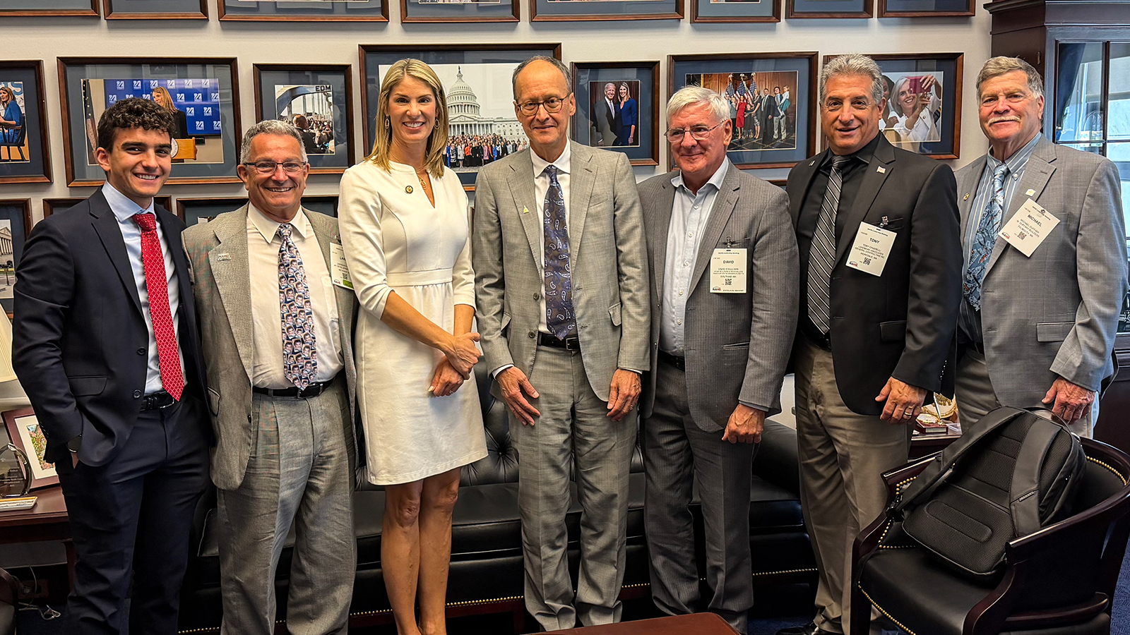 Rep. Lori Trahan (D-Mass.) with NAHB Second Vice Chair Gary Campbell (both center)