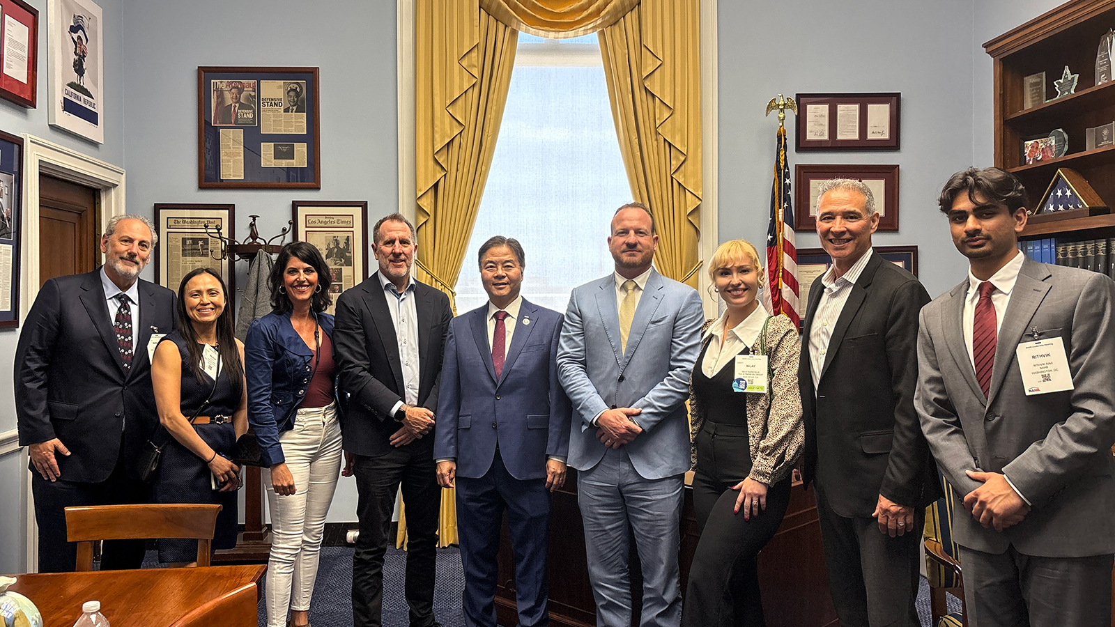 Rep. Ted Lieu (R-Calif.) (center)