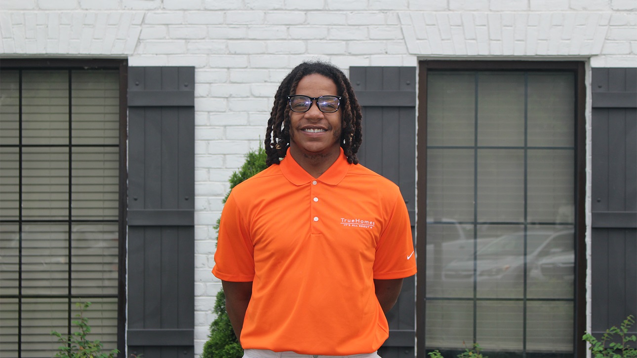 Marcus Rayner at his internship with True Homes