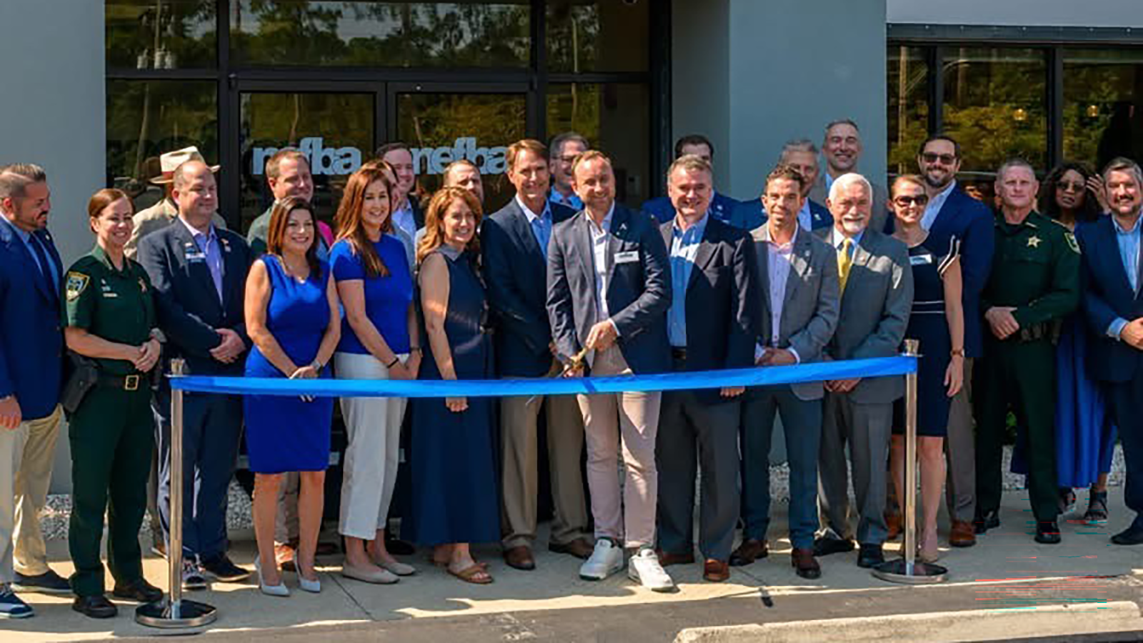 The ribbon-cutting ceremony for NEFBA's new Workforce Education Center.