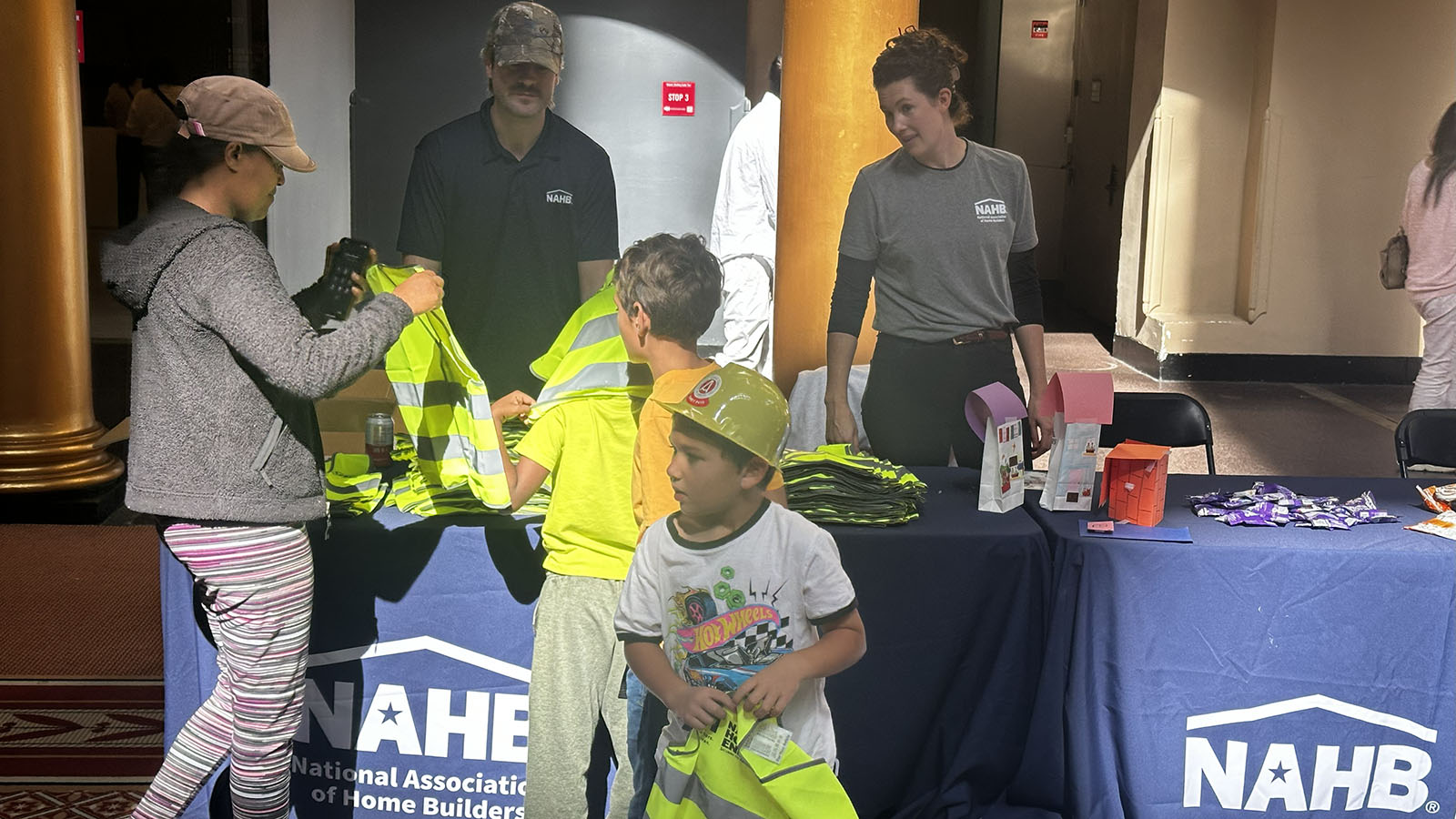 kids pick up safety vest
