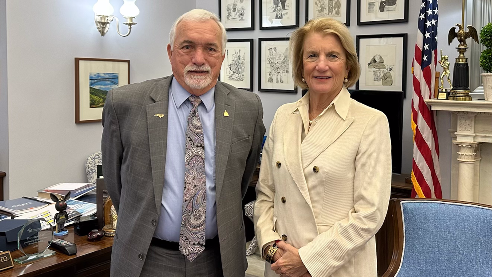 Buddy Hughes and Sen. Shelley Moore Capito (R-W.Va.), Chair of the Senate Committee on Environment and Public Works