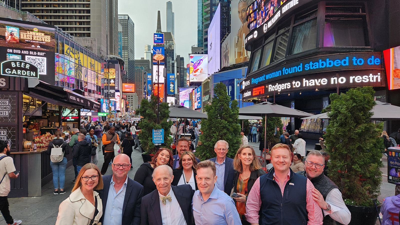 Recruiting competition winners in Times Square