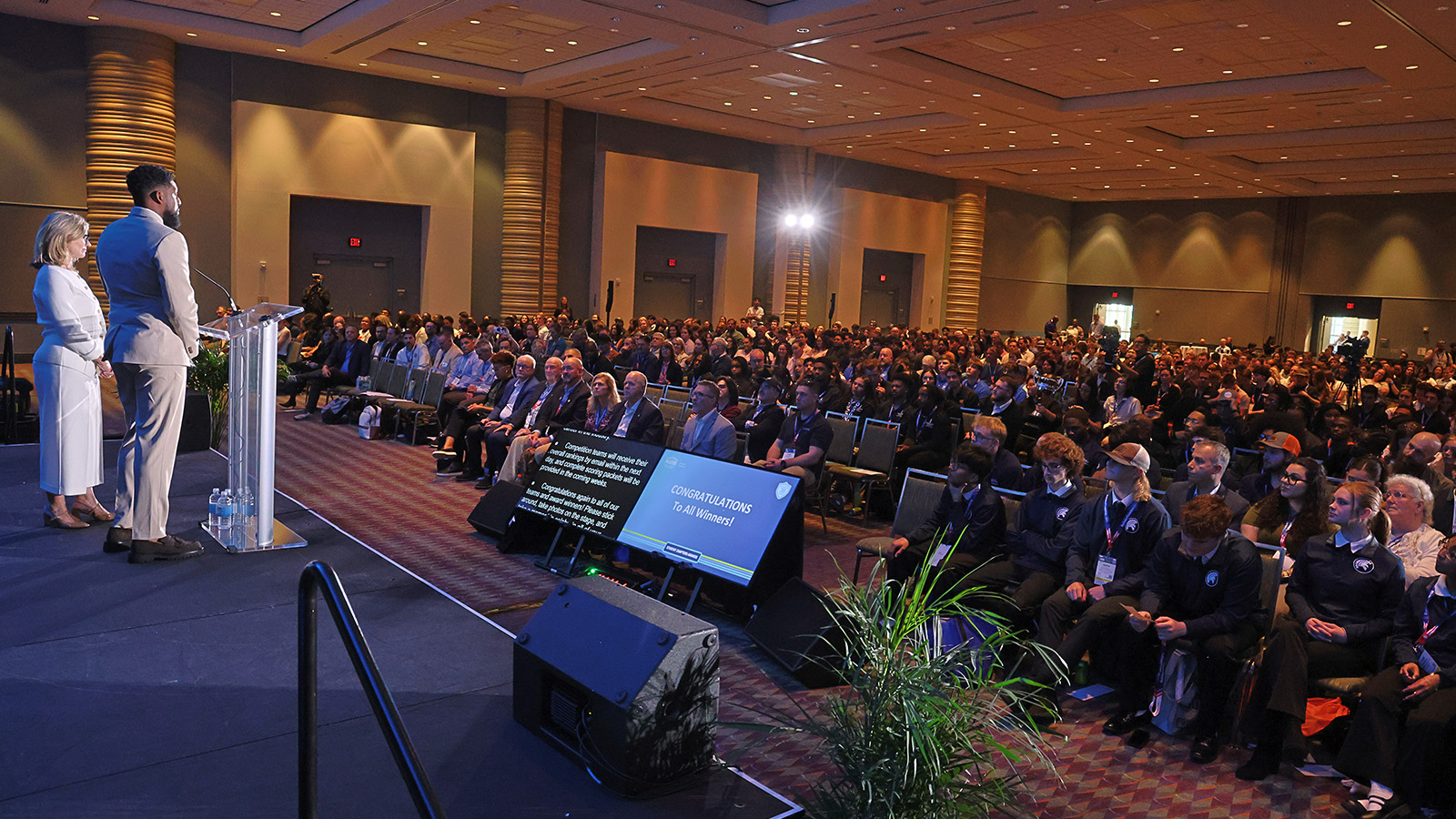 Crowd at the student competition