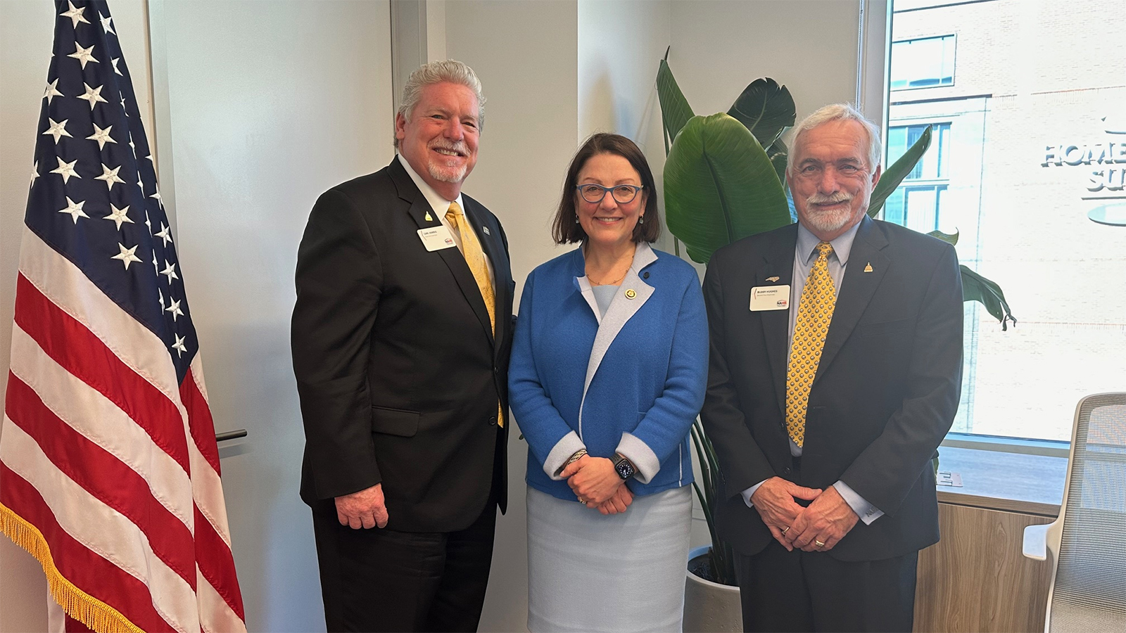 Suzan Delbene with Carl Harris and Buddy Hughes