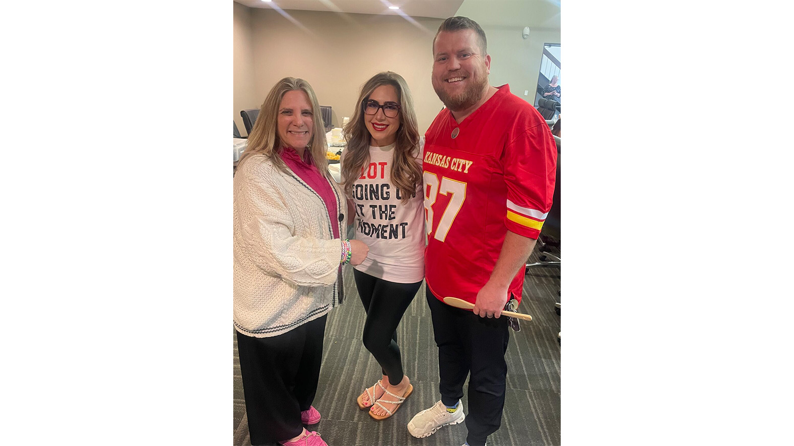Tulsa PWB Members and Supporters dress as Taylor Swift and Travis Kelce