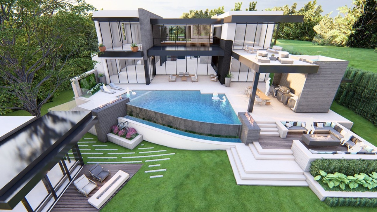 The New American Home 2026 rear patio