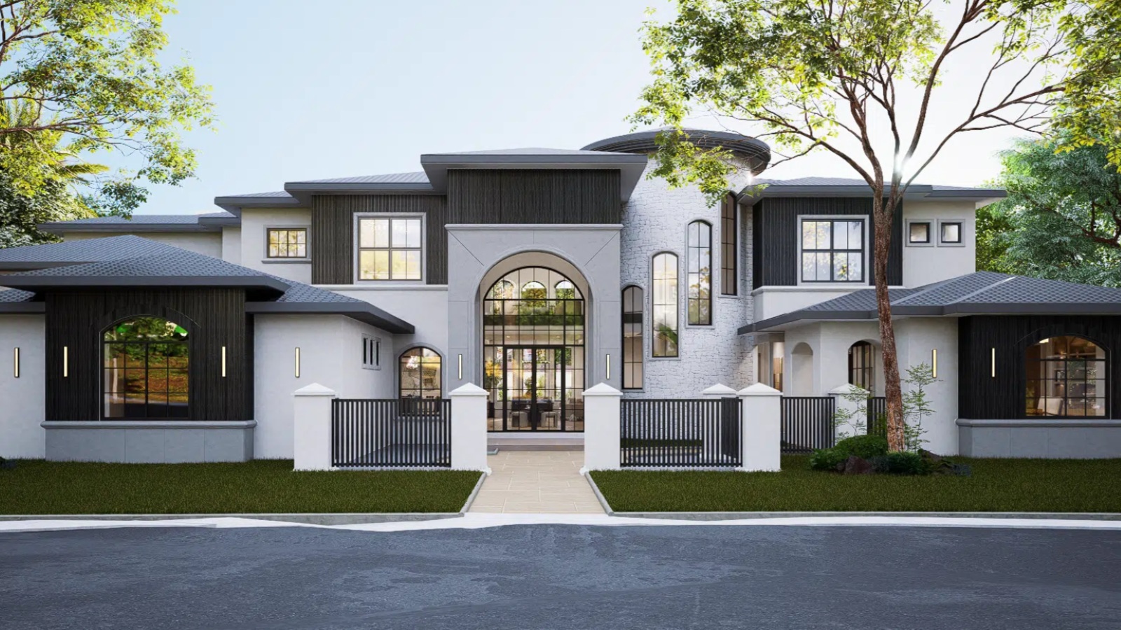 Front elevation rendering of the The New American Remodel 2027