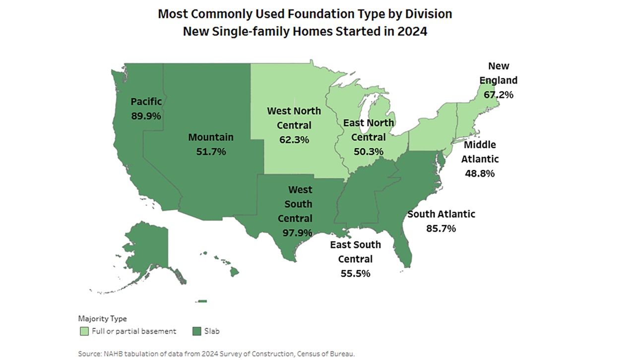Foundation by Region Map