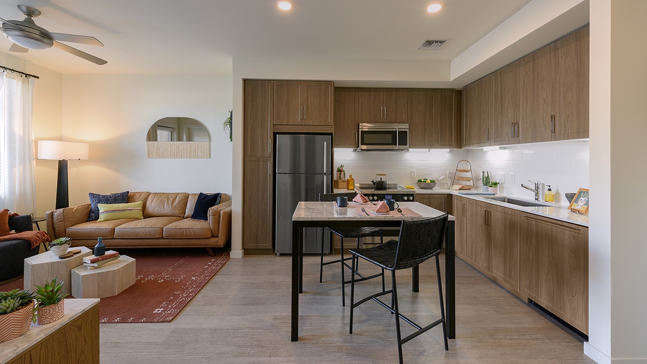 Revel Scottsdale living room and kitchen