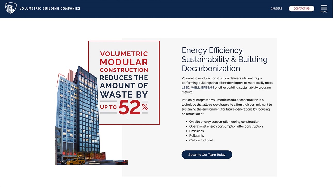 Volumetric Building Companies - Website Design