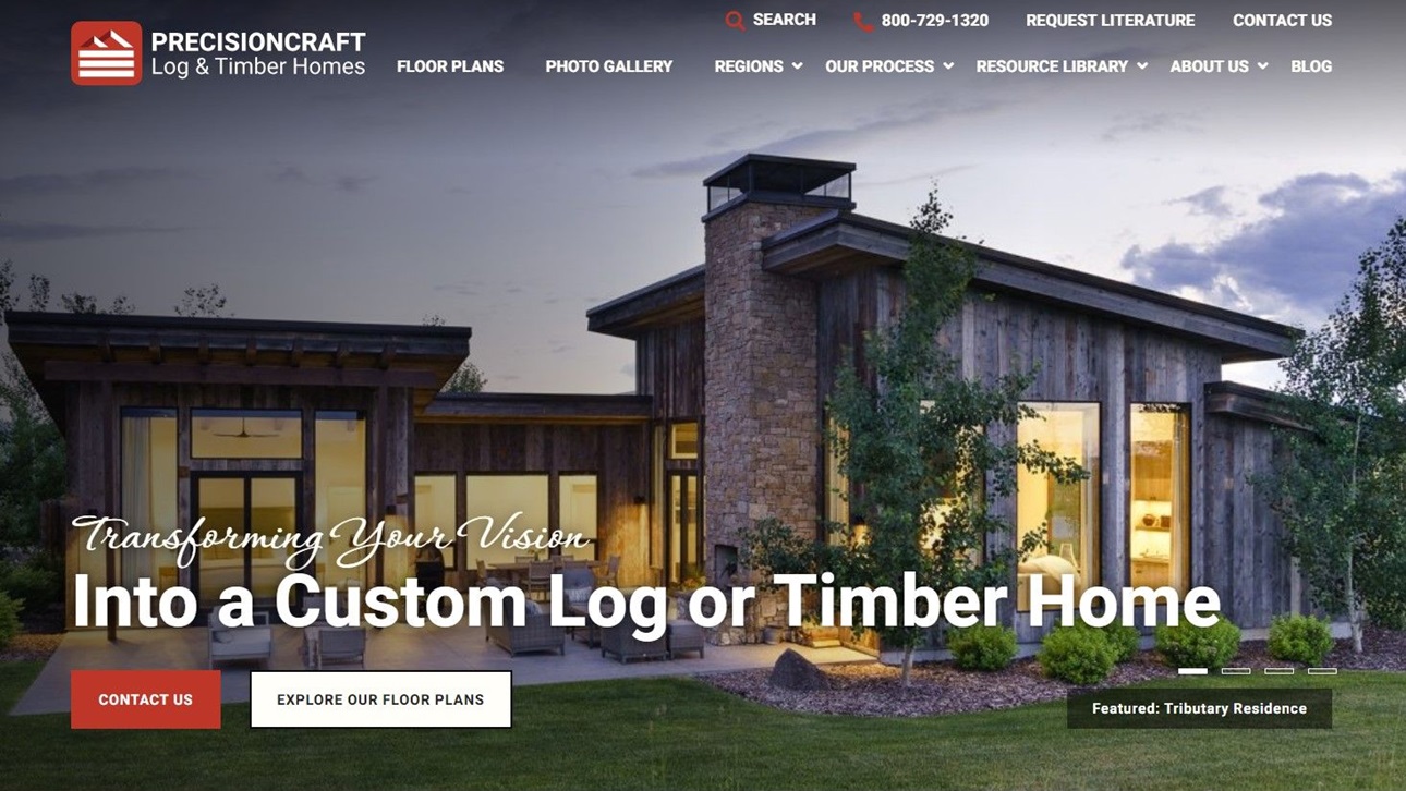PrecisionCraft Log & Timber Homes Website