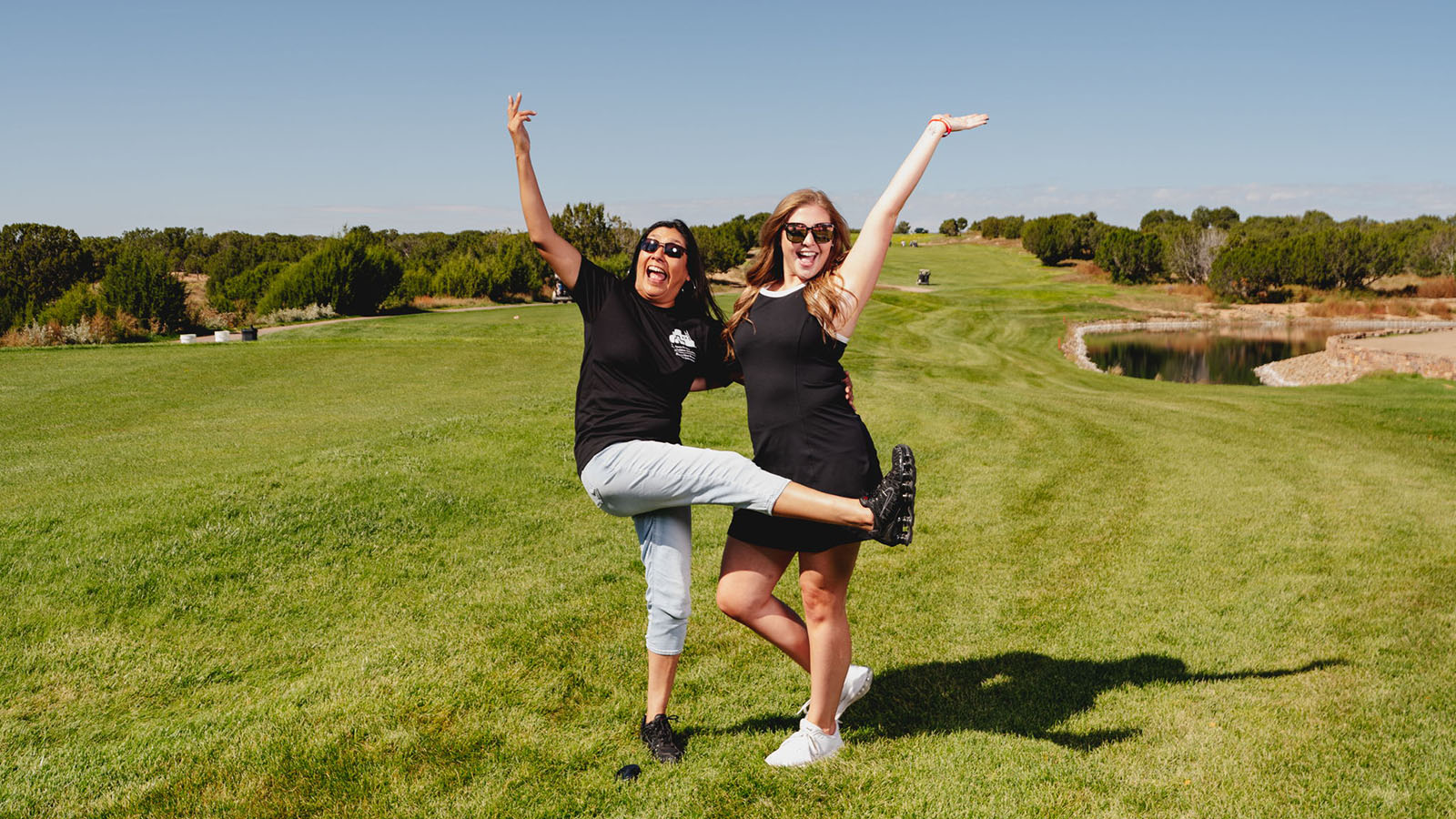 Tanya on golf course