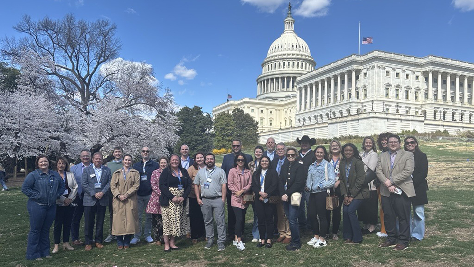 group of hba staff in front of capitol