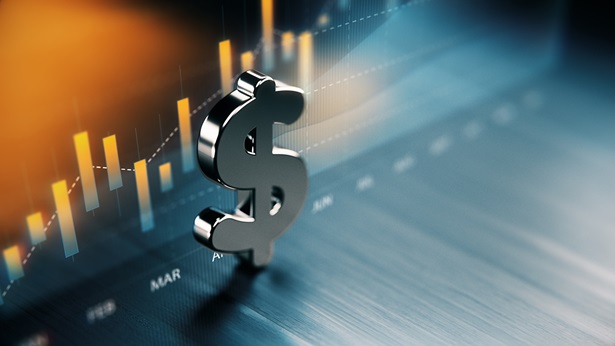 A dollar sign on a background