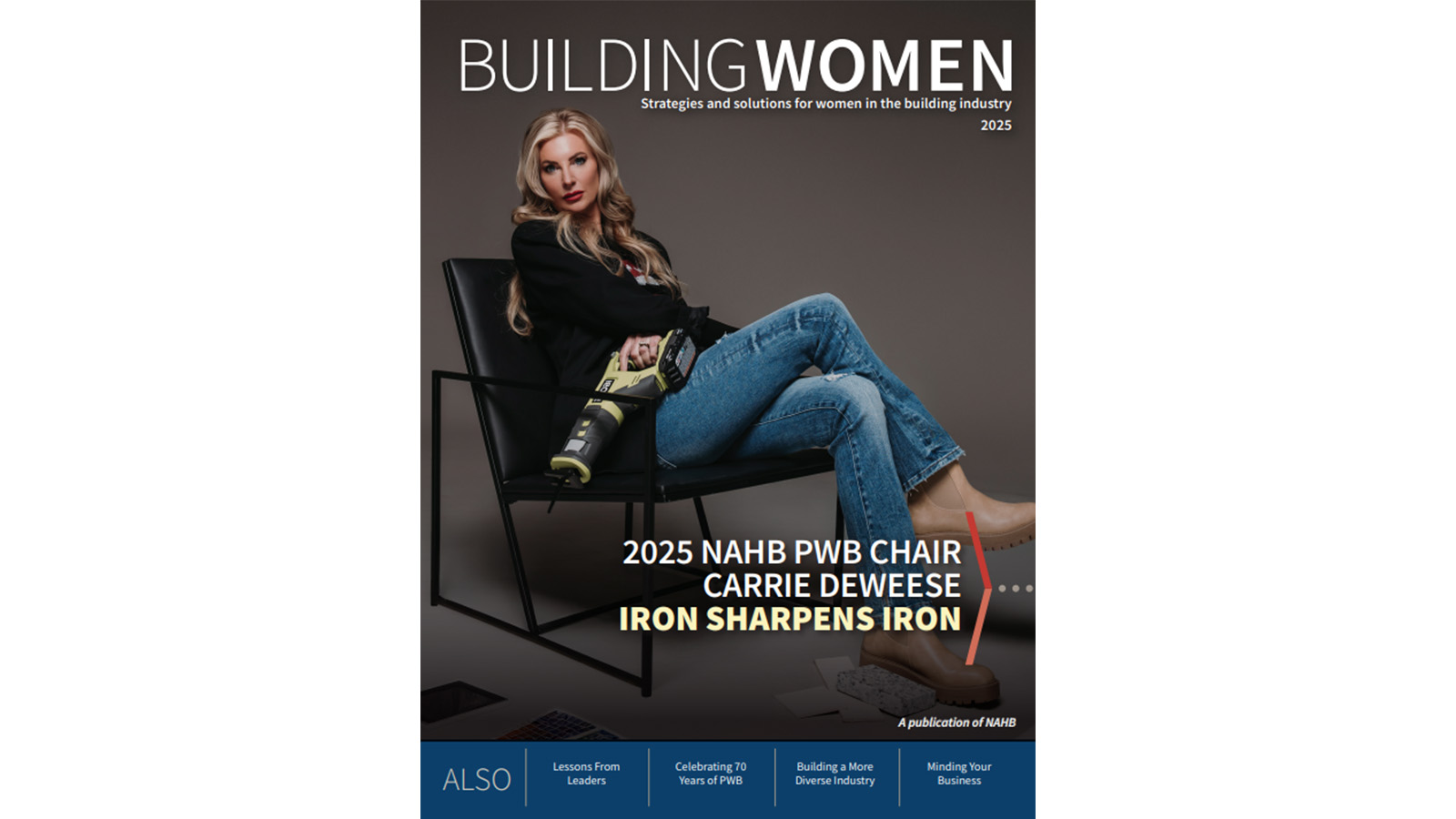 PWB Chair Carrie DeWeese on the Building Women Magazine cover