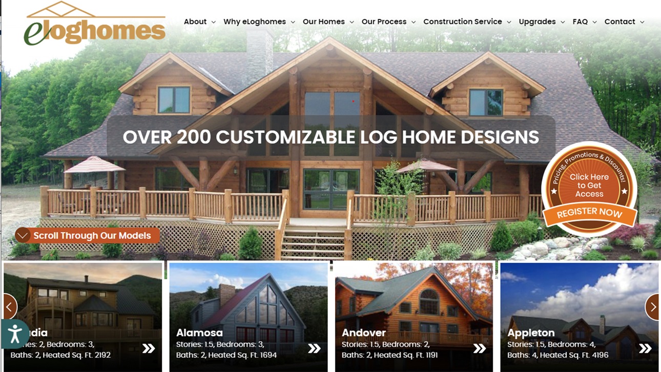 eLoghomes website