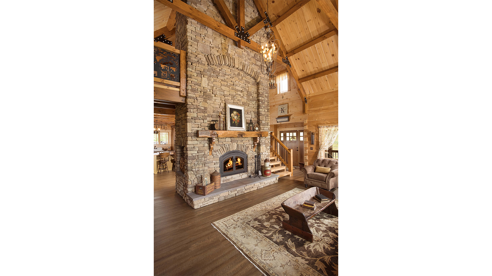 Karchner home fireplace.