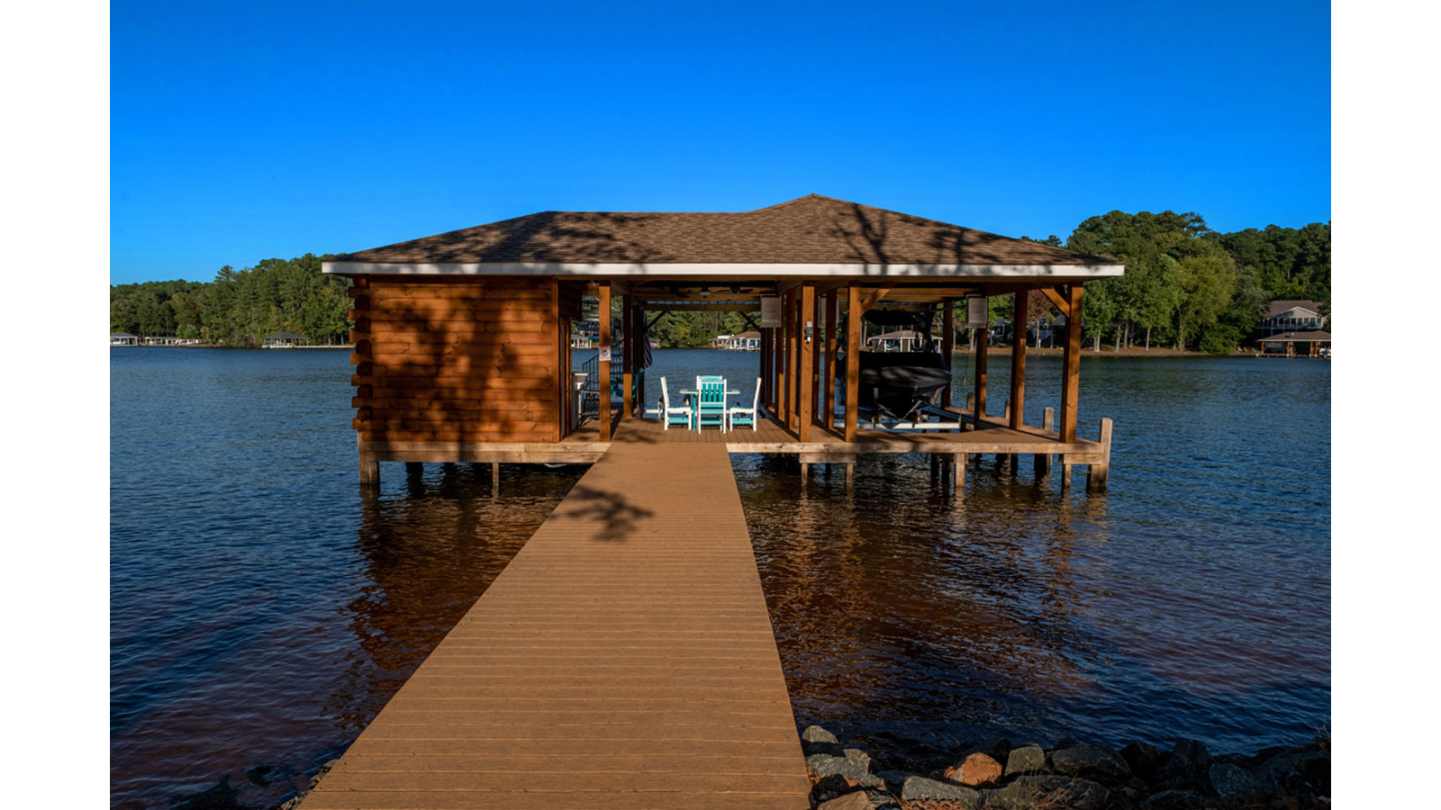 The Gaston log home dock