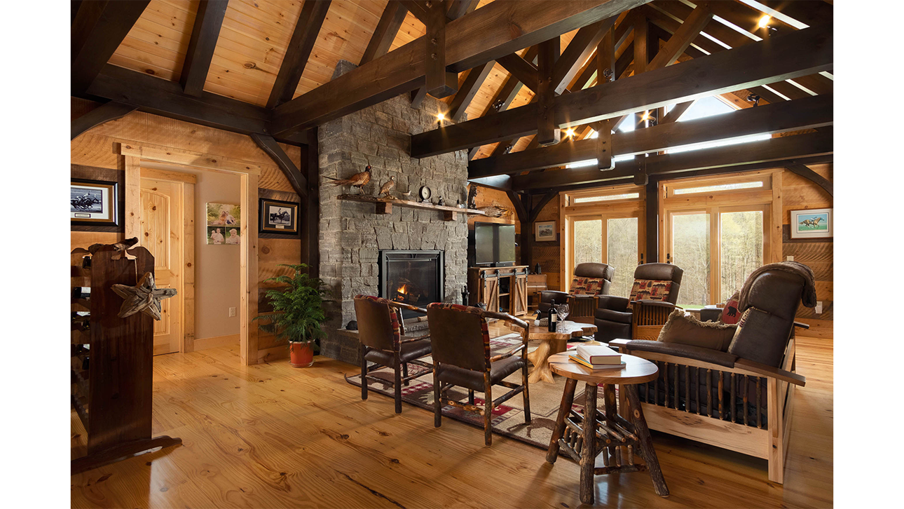 Timberhaven Log & Timber Homes Custom Saratoga Timber Frame Project | NAHB