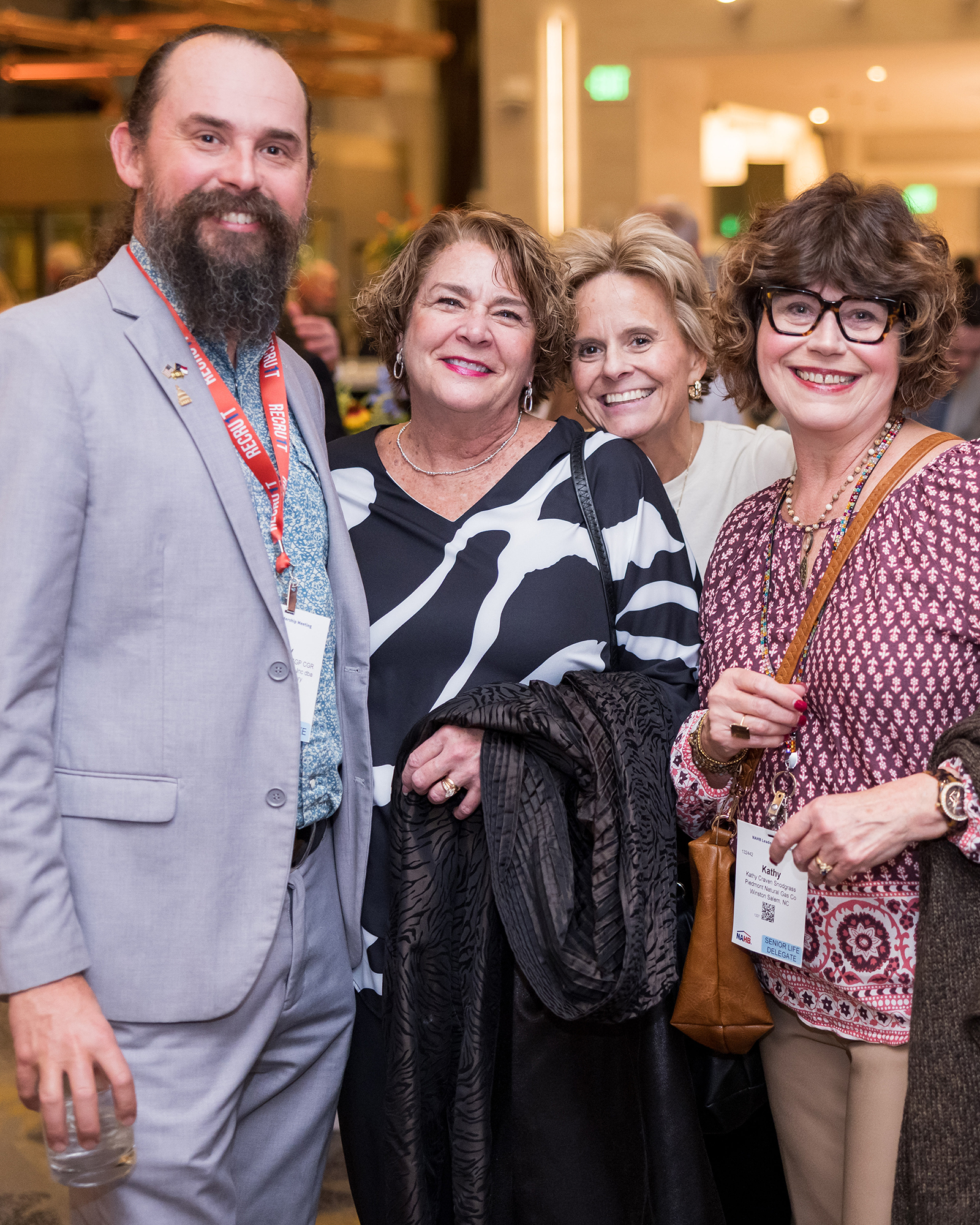 Members gathering at a meeting