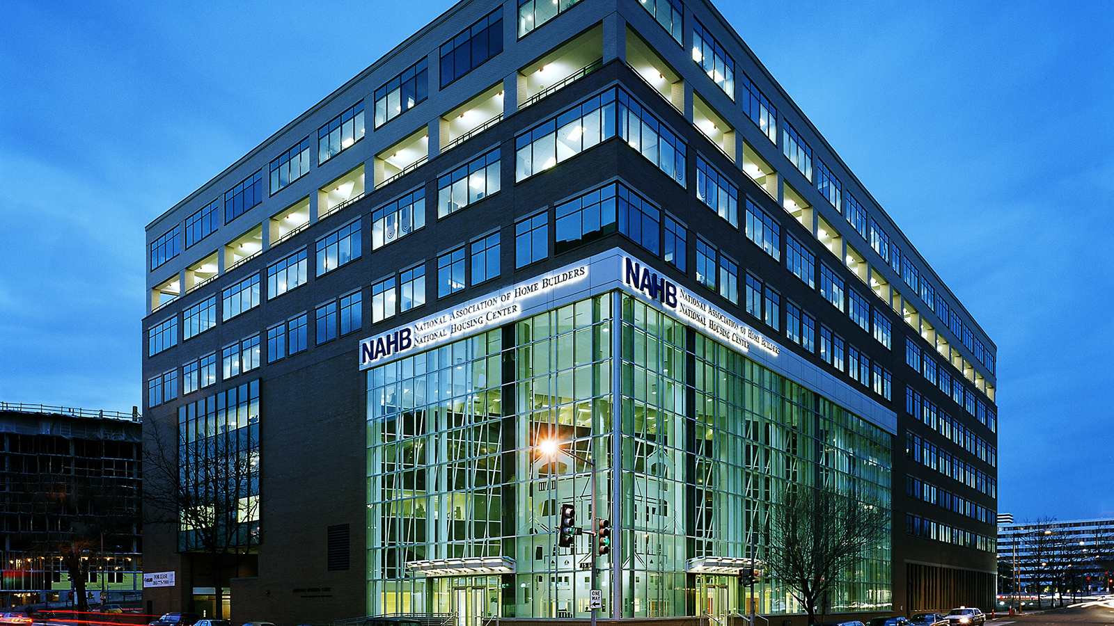 NAHB headquarters at night
