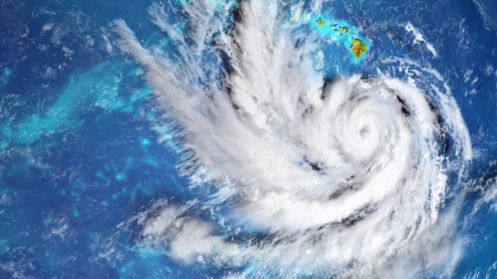 satellite view of a hurricane